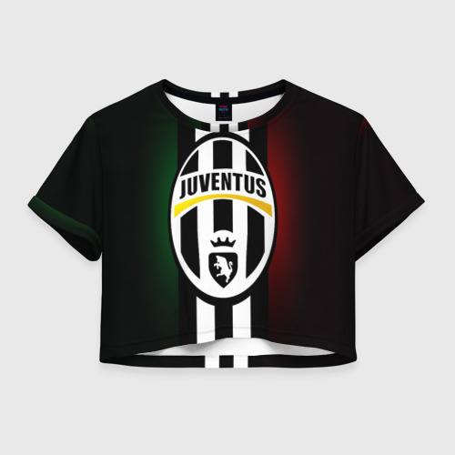 Женская футболка Crop-top 3D Juventus FC, цвет 3D печать