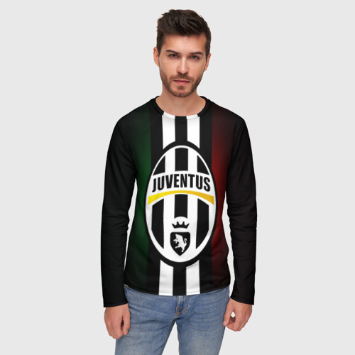 Мужской лонгслив 3D Juventus FC, цвет 3D печать - фото 3