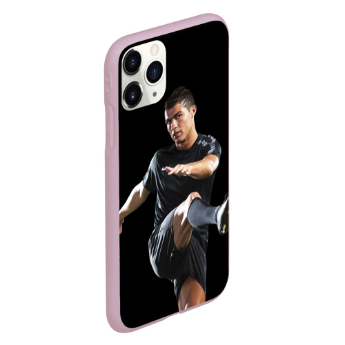 Чехол для iPhone 11 Pro матовый Роналдо, цвет розовый - фото 3