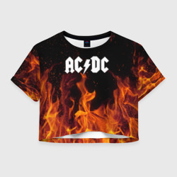 Женская футболка Crop-top 3D AC DC