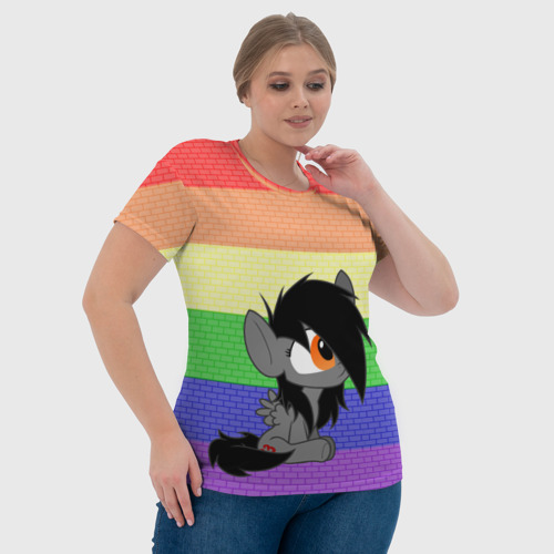 Женская футболка 3D Литл Пони радуга, цвет 3D печать - фото 6