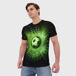 Мужская футболка 3D Футбольный мяч 4 - фото 2