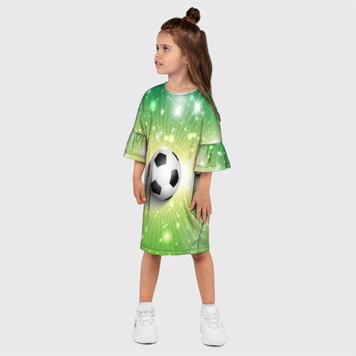 Детское платье 3D Футбольный мяч 3, цвет 3D печать - фото 3