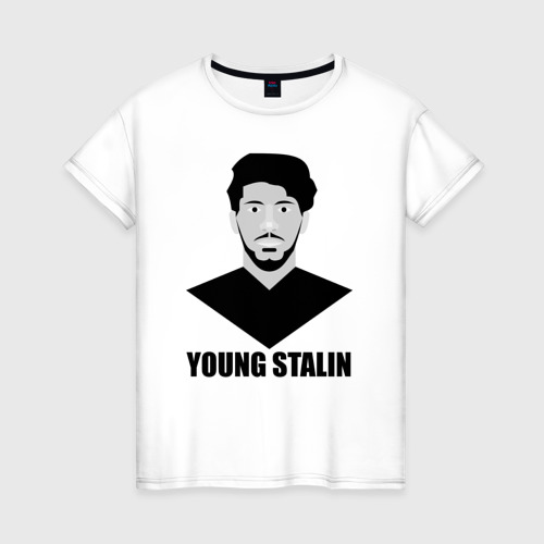 Женская футболка хлопок Young Stalin, цвет белый