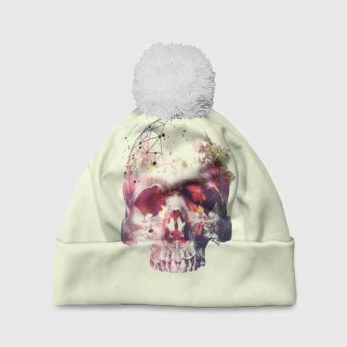 Шапка 3D c помпоном Skull