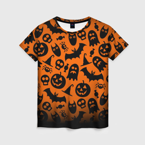 Женская футболка 3D с принтом Halloween, вид спереди #2