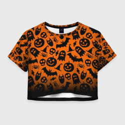 Женская футболка Crop-top 3D Halloween