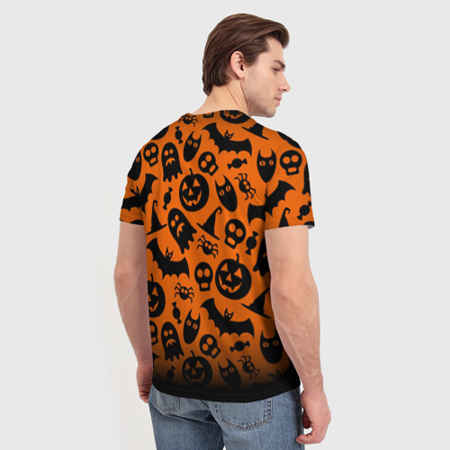Мужская футболка 3D с принтом Halloween, вид сзади #2