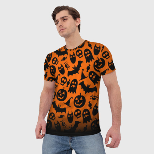 Мужская футболка 3D с принтом Halloween, фото на моделе #1