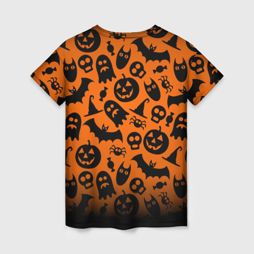 Женская футболка 3D с принтом Halloween, вид сзади #1