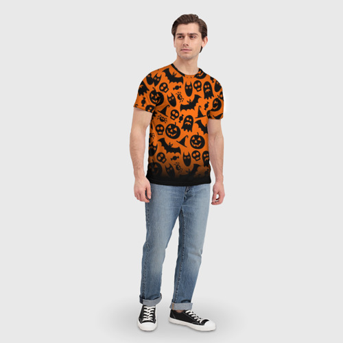 Мужская футболка 3D с принтом Halloween, вид сбоку #3