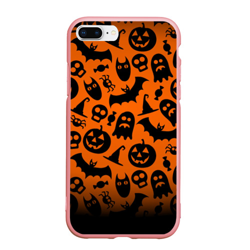 Чехол для iPhone 7Plus/8 Plus матовый Halloween, цвет баблгам