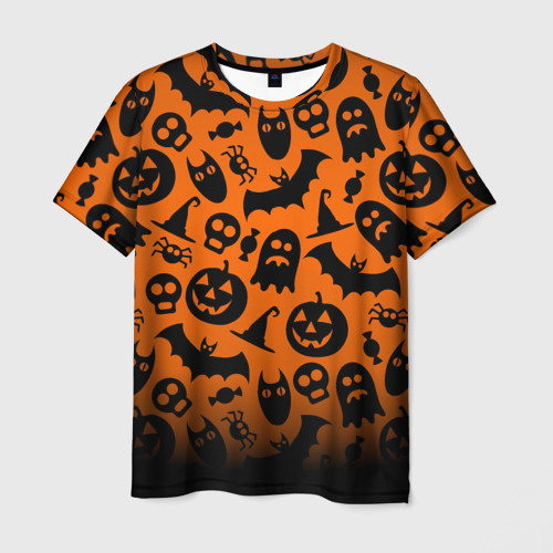 Мужская футболка 3D с принтом Halloween, вид спереди #2