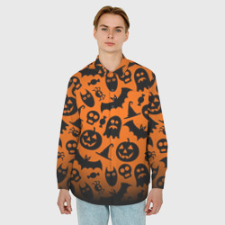 Мужская рубашка oversize 3D Halloween - фото 2