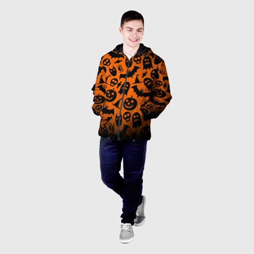 Мужская куртка 3D с принтом Halloween, фото на моделе #1