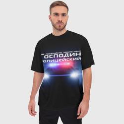 Мужская футболка oversize 3D Господин полицейский - фото 2