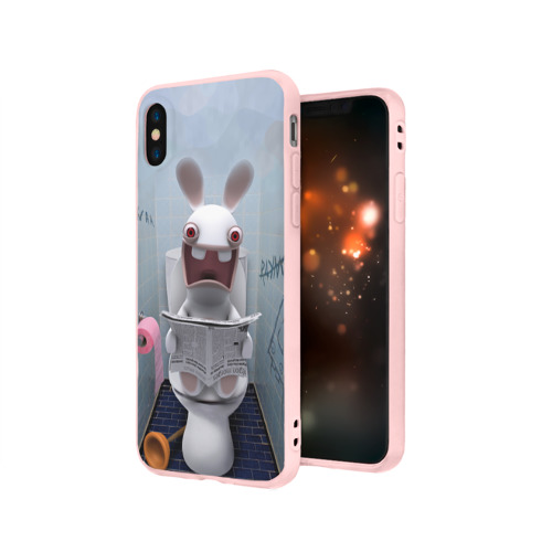 Чехол для Apple iPhone X силиконовый матовый Кролик с газетой Фото 01 Чехол для Apple iPhone X силиконовый матовый Кролик с газетой Фото 01