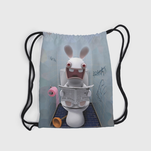 Рюкзак-мешок 3D Кролик с газетой - фото 6