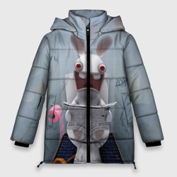 Женская зимняя куртка Oversize Кролик с газетой