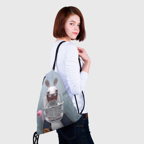 Рюкзак-мешок 3D Кролик с газетой - фото 5