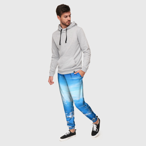 Мужские брюки 3D Облака, цвет 3D печать - фото 3