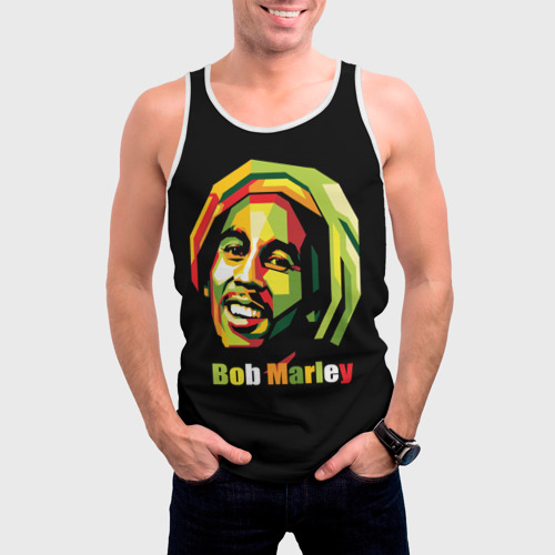 Мужская майка 3D Bob Marley, цвет 3D печать - фото 3