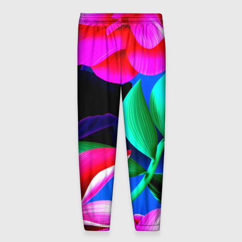 Мужские брюки 3D Цветочки, цвет 3D печать - фото 2