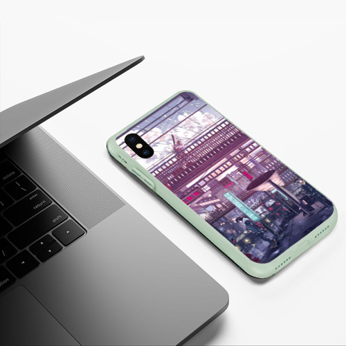 Чехол для iPhone XS Max матовый с принтом Город, фото #5