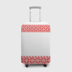 Чехол для чемодана 3D Славянский орнамент на белом