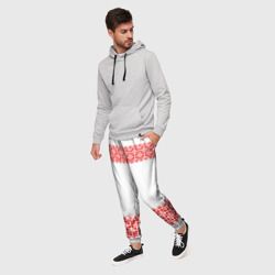 Мужские брюки 3D Славянский орнамент на белом - фото 2