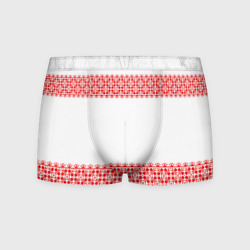 Мужские трусы 3D Славянский орнамент на белом