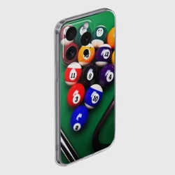 Чехол для iPhone 15 Pro Max силиконовый с защитой камеры Бильярд - фото 2