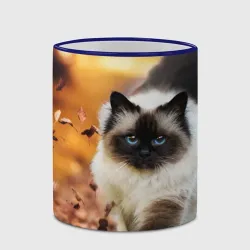 Кружка с полной запечаткой Котик в листьях - фото 2