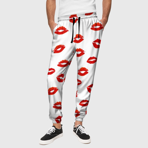 Мужские брюки 3D Поцелуйчики, цвет 3D печать - фото 4
