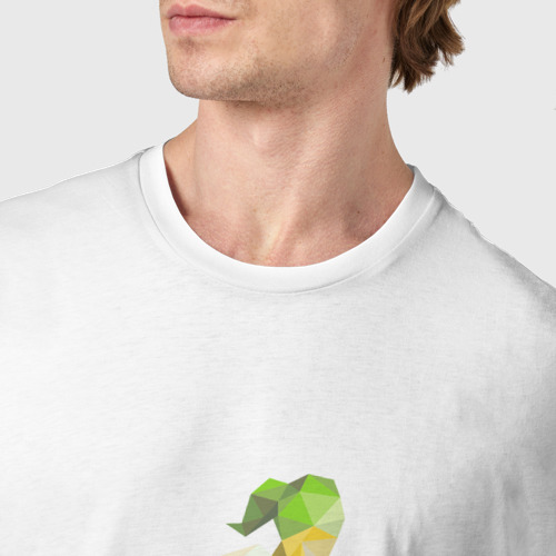 Мужская футболка хлопок Теннис, цвет белый - фото 6