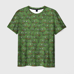 Мужская футболка 3D Грустные лягушки