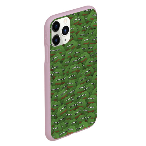 Чехол для iPhone 11 Pro матовый Грустные лягушки, цвет розовый - фото 3