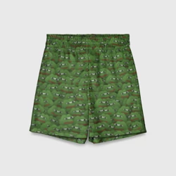 Детские спортивные шорты 3D Грустные лягушки Пере паттерн