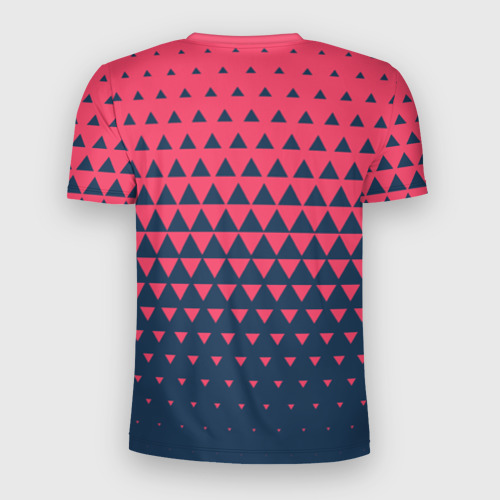 Мужская футболка 3D Slim Узор из треугольников, цвет 3D печать - фото 2
