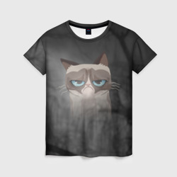 Женская футболка 3D Grumpy Cat