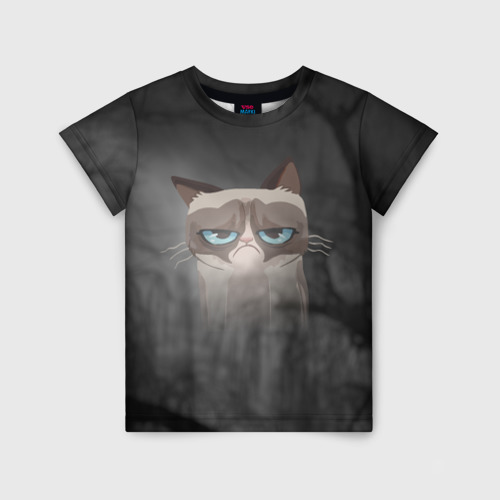 Детская футболка 3D Grumpy Cat