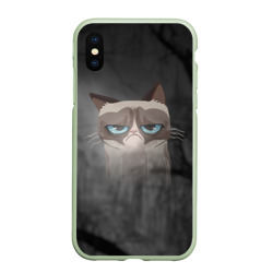 Чехол для iPhone XS Max матовый Grumpy Cat
