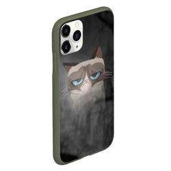 Чехол для iPhone 11 Pro матовый Grumpy Cat - фото 2