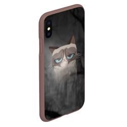 Чехол для iPhone XS Max матовый Grumpy Cat - фото 2