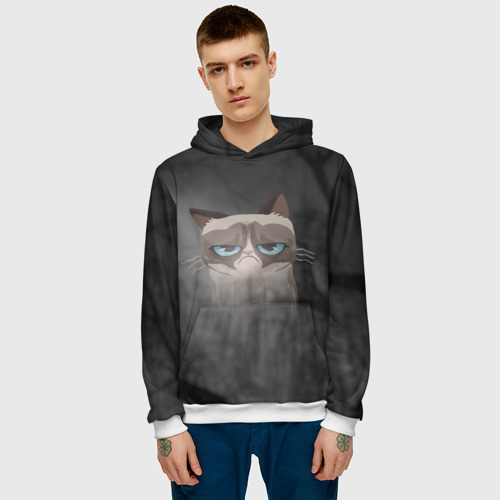 Мужская толстовка 3D Grumpy Cat - фото 3