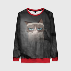 Женский свитшот 3D Grumpy Cat