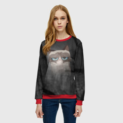 Женский свитшот 3D Grumpy Cat - фото 2