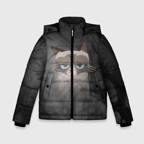 Зимняя куртка для мальчиков 3D Grumpy Cat, цвет черный