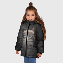 Зимняя куртка для девочек 3D Grumpy Cat - фото 2