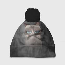 Шапка 3D c помпоном Grumpy Cat